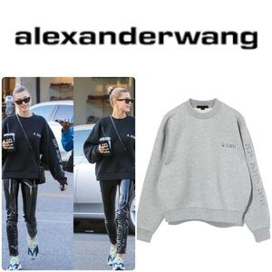 ‼️WOW‼️ALEXANDER WANG CREDIT CARD GREY SWEAT SHIRT W/SILVER LETTERING‼️‼️‼️ 🪪